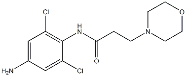 N-(4-amino-2,6-dichlorophenyl)-3-(morpholin-4-yl)propanamide Struktur