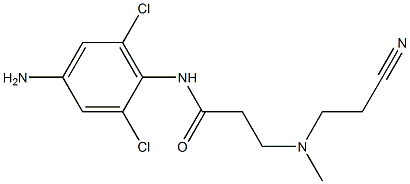 N-(4-amino-2,6-dichlorophenyl)-3-[(2-cyanoethyl)(methyl)amino]propanamide Struktur