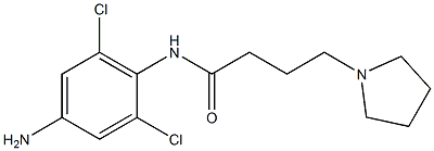 N-(4-amino-2,6-dichlorophenyl)-4-(pyrrolidin-1-yl)butanamide Struktur