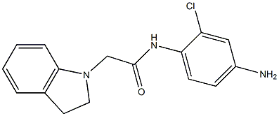 N-(4-amino-2-chlorophenyl)-2-(2,3-dihydro-1H-indol-1-yl)acetamide Struktur