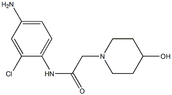 N-(4-amino-2-chlorophenyl)-2-(4-hydroxypiperidin-1-yl)acetamide Struktur