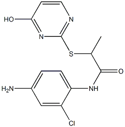 N-(4-amino-2-chlorophenyl)-2-[(4-hydroxypyrimidin-2-yl)sulfanyl]propanamide Struktur