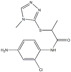 N-(4-amino-2-chlorophenyl)-2-[(4-methyl-4H-1,2,4-triazol-3-yl)sulfanyl]propanamide Struktur