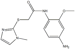 N-(4-amino-2-methoxyphenyl)-2-[(1-methyl-1H-imidazol-2-yl)sulfanyl]acetamide Struktur