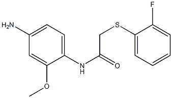 N-(4-amino-2-methoxyphenyl)-2-[(2-fluorophenyl)sulfanyl]acetamide Struktur