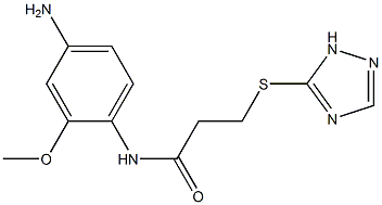 N-(4-amino-2-methoxyphenyl)-3-(1H-1,2,4-triazol-5-ylsulfanyl)propanamide Struktur