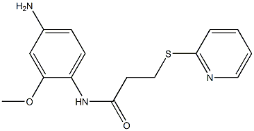 N-(4-amino-2-methoxyphenyl)-3-(pyridin-2-ylsulfanyl)propanamide Struktur