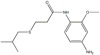 N-(4-amino-2-methoxyphenyl)-3-[(2-methylpropyl)sulfanyl]propanamide Struktur