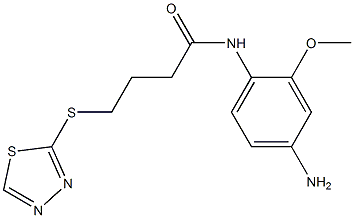 N-(4-amino-2-methoxyphenyl)-4-(1,3,4-thiadiazol-2-ylsulfanyl)butanamide Struktur