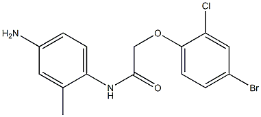 N-(4-amino-2-methylphenyl)-2-(4-bromo-2-chlorophenoxy)acetamide Struktur