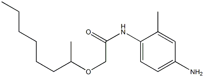 N-(4-amino-2-methylphenyl)-2-(octan-2-yloxy)acetamide Struktur