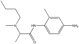 N-(4-amino-2-methylphenyl)-2-[butyl(methyl)amino]propanamide Struktur