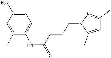 N-(4-amino-2-methylphenyl)-4-(3,5-dimethyl-1H-pyrazol-1-yl)butanamide Struktur