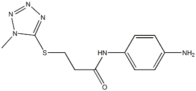 N-(4-aminophenyl)-3-[(1-methyl-1H-1,2,3,4-tetrazol-5-yl)sulfanyl]propanamide Struktur