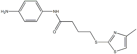 N-(4-aminophenyl)-4-[(4-methyl-1,3-thiazol-2-yl)sulfanyl]butanamide Struktur