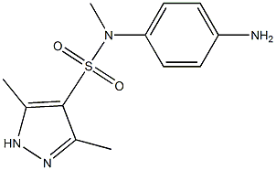 N-(4-aminophenyl)-N,3,5-trimethyl-1H-pyrazole-4-sulfonamide Struktur