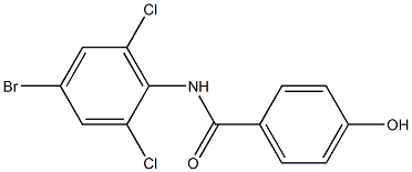 N-(4-bromo-2,6-dichlorophenyl)-4-hydroxybenzamide Struktur