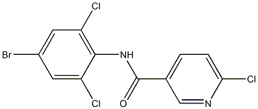 N-(4-bromo-2,6-dichlorophenyl)-6-chloropyridine-3-carboxamide Struktur