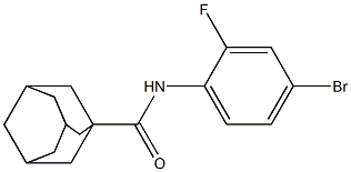 N-(4-bromo-2-fluorophenyl)adamantane-1-carboxamide Struktur