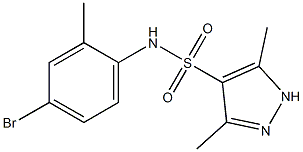 N-(4-bromo-2-methylphenyl)-3,5-dimethyl-1H-pyrazole-4-sulfonamide Struktur