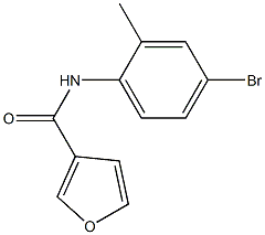 N-(4-bromo-2-methylphenyl)-3-furamide Struktur