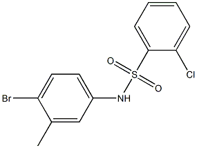 N-(4-bromo-3-methylphenyl)-2-chlorobenzene-1-sulfonamide Struktur