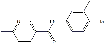 N-(4-bromo-3-methylphenyl)-6-methylnicotinamide Struktur