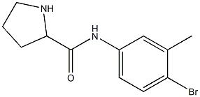 N-(4-bromo-3-methylphenyl)pyrrolidine-2-carboxamide Struktur