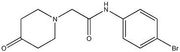 N-(4-bromophenyl)-2-(4-oxopiperidin-1-yl)acetamide Struktur