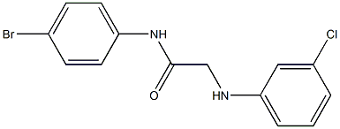 N-(4-bromophenyl)-2-[(3-chlorophenyl)amino]acetamide Struktur