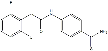 N-(4-carbamothioylphenyl)-2-(2-chloro-6-fluorophenyl)acetamide Struktur