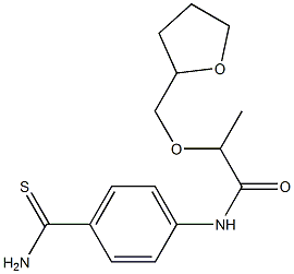 N-(4-carbamothioylphenyl)-2-(oxolan-2-ylmethoxy)propanamide Struktur