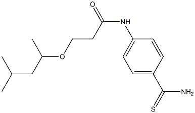 N-(4-carbamothioylphenyl)-3-[(4-methylpentan-2-yl)oxy]propanamide Struktur