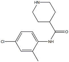 N-(4-chloro-2-methylphenyl)piperidine-4-carboxamide Struktur