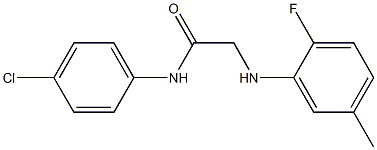 N-(4-chlorophenyl)-2-[(2-fluoro-5-methylphenyl)amino]acetamide Struktur