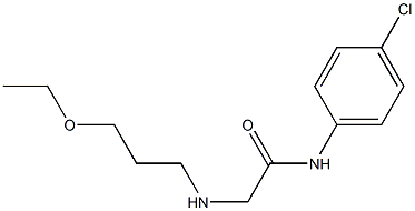 N-(4-chlorophenyl)-2-[(3-ethoxypropyl)amino]acetamide Struktur