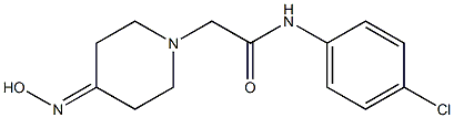 N-(4-chlorophenyl)-2-[4-(hydroxyimino)piperidin-1-yl]acetamide Struktur