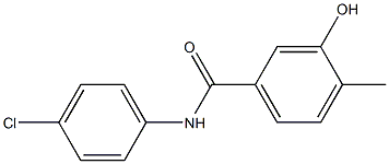 N-(4-chlorophenyl)-3-hydroxy-4-methylbenzamide Struktur