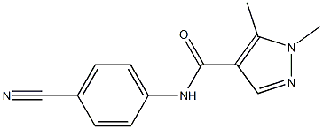 N-(4-cyanophenyl)-1,5-dimethyl-1H-pyrazole-4-carboxamide Struktur