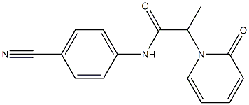 N-(4-cyanophenyl)-2-(2-oxo-1,2-dihydropyridin-1-yl)propanamide Struktur