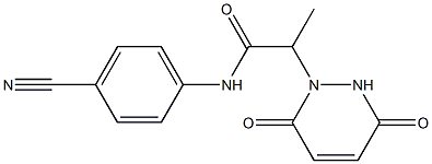 N-(4-cyanophenyl)-2-(3,6-dioxo-1,2,3,6-tetrahydropyridazin-1-yl)propanamide Struktur