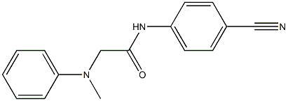 N-(4-cyanophenyl)-2-[methyl(phenyl)amino]acetamide Struktur