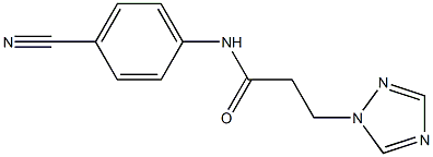 N-(4-cyanophenyl)-3-(1H-1,2,4-triazol-1-yl)propanamide Struktur