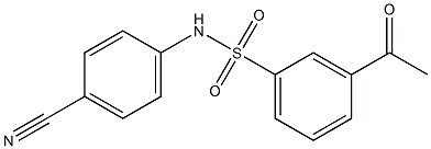 N-(4-cyanophenyl)-3-acetylbenzene-1-sulfonamide Struktur