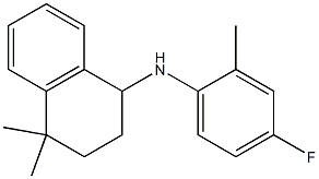 N-(4-fluoro-2-methylphenyl)-4,4-dimethyl-1,2,3,4-tetrahydronaphthalen-1-amine Struktur