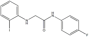 N-(4-fluorophenyl)-2-[(2-iodophenyl)amino]acetamide Struktur