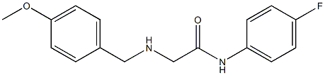 N-(4-fluorophenyl)-2-{[(4-methoxyphenyl)methyl]amino}acetamide Struktur