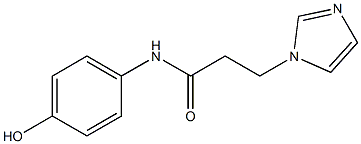 N-(4-hydroxyphenyl)-3-(1H-imidazol-1-yl)propanamide Struktur