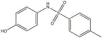 N-(4-hydroxyphenyl)-4-methylbenzene-1-sulfonamide Struktur