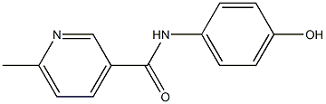 N-(4-hydroxyphenyl)-6-methylpyridine-3-carboxamide Struktur